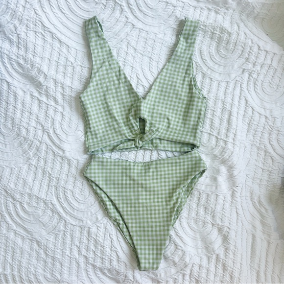 Montce Swim Vert Gingham Bikini Set - Picture 2 of 10